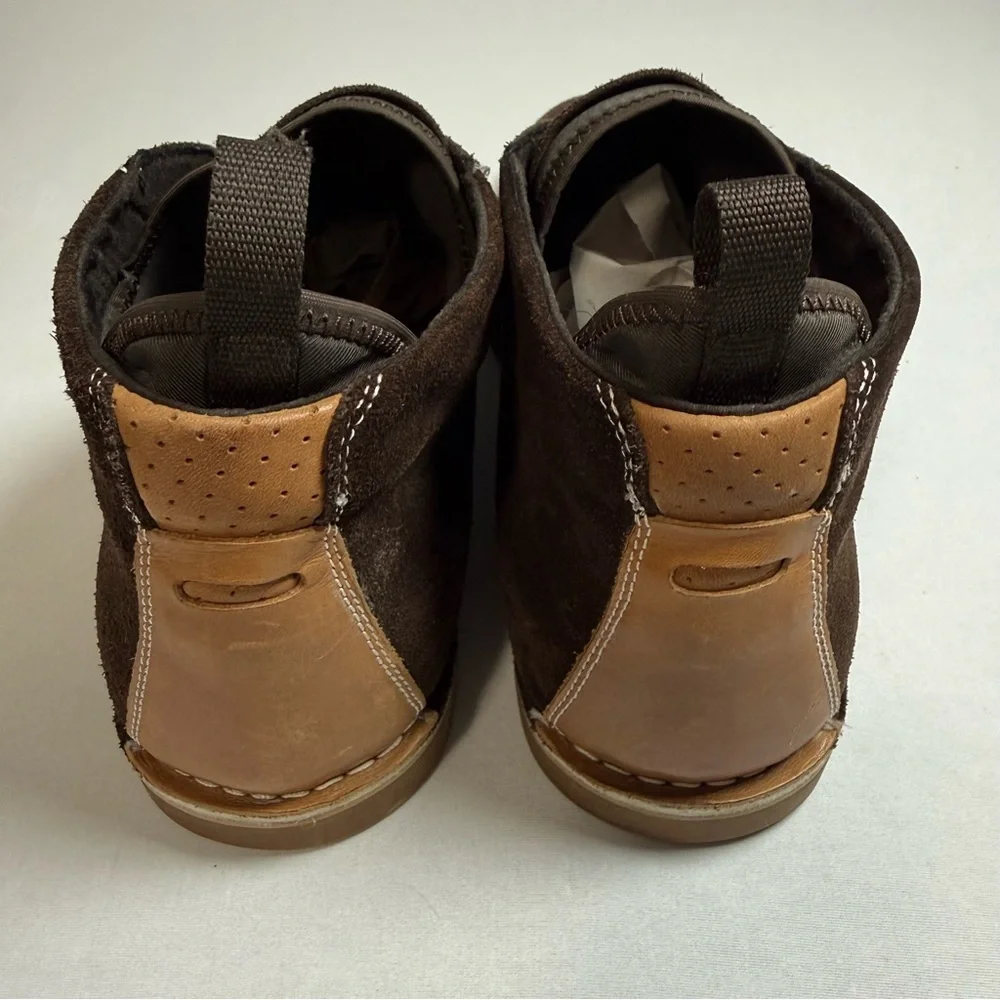 Steve Madden Syrio Distressed Brown Suede Leather Lace up Ankle Boots Size 13